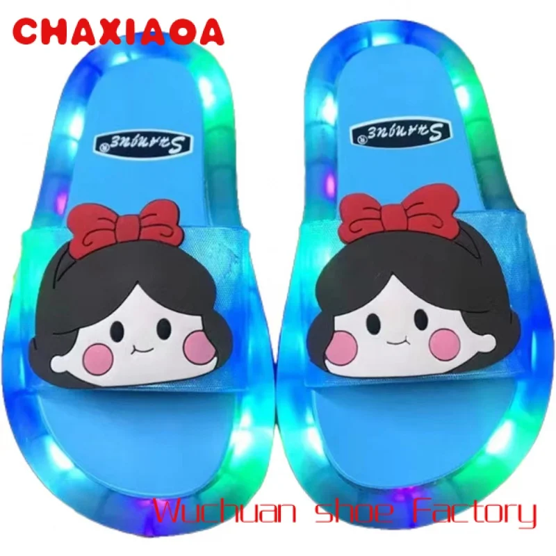 

Hot Selling Led Children Cartoon Kids Slippers Bathroom Sandals Girl Boys Light Up Shoes