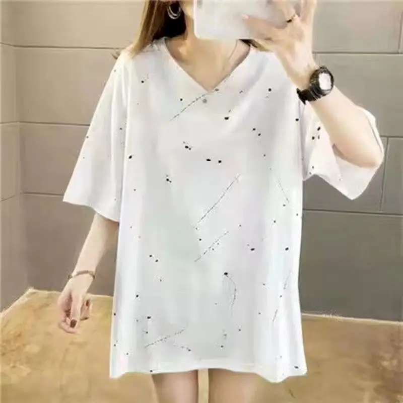 

Oversized T Shirts Women Casual Loose Thin Short Sleeve T-shirt Summer Distressed Trend Tops Large Size Womens Tshirt 2022 New