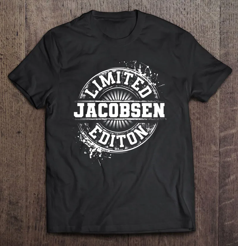 

Jacobsen Funny Surname Family Tree Birthday Reunion Gift Oversized T-Shirt Tops Tshirt T Shirt Manga Oversized T Shirt Custom