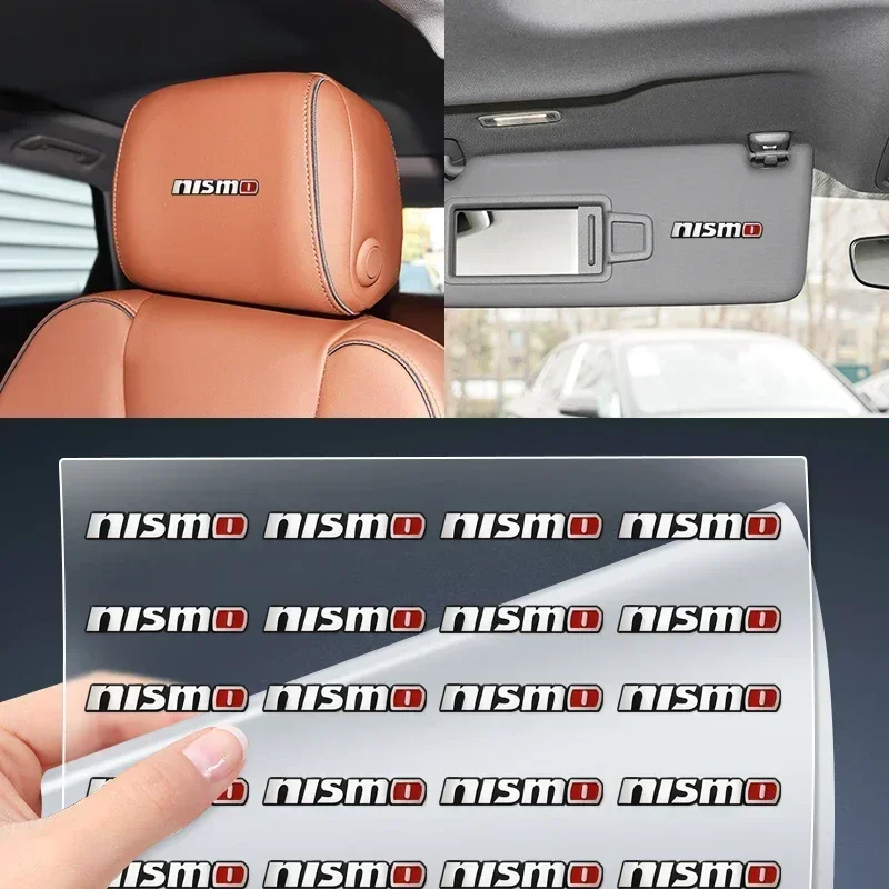 Автомобильный значок внутренние наклейки для Nissan Nismo с логотипом Qashqai J11 J12 Teana Altima