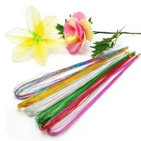 25pcs 80cm long stocking flower iron wire used for diy nylon flower making floral wire ronde flower material accessory 0 46mm