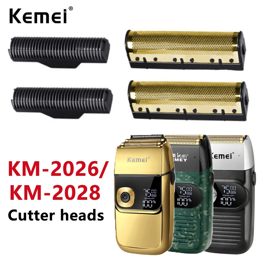 

Original Electric Shavers Blades Golden Foil Knife Net and Cutter Head Suitable for KM-2026 KM-2028 Floating Razor
