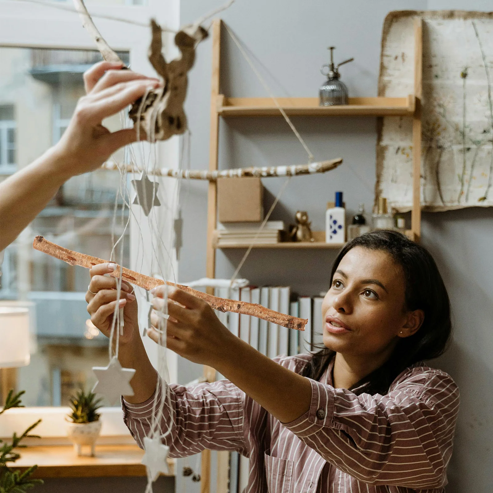 6 шт. палочки из коры ремесленный наполнитель бревно украшения для барбекю