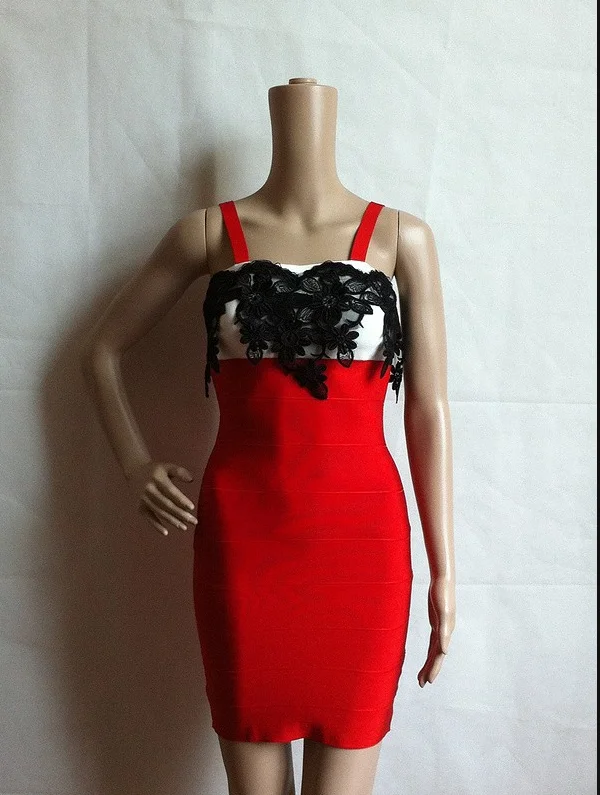 

Sale Promotion ! Red Color Women Sleeveless Sexy Strap Bodycon Mini Dress Rayon Bandage Cocktail Birthday Party Dress
