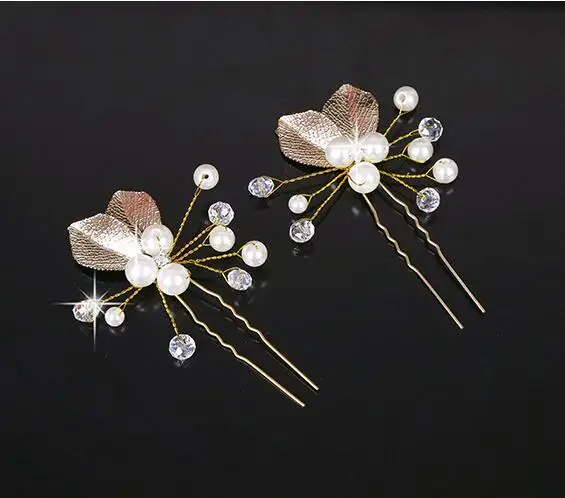 

Bridal wedding accessories hairpin head flower flower core pearl hairpin