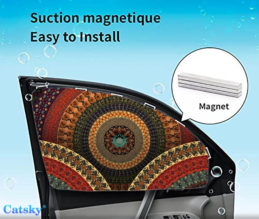 

4 Pieces Privacy Car Window Sun Shades Magnetic Blackout Car Window Covers Car Curtains Car Window Sun Shades Covers Auto