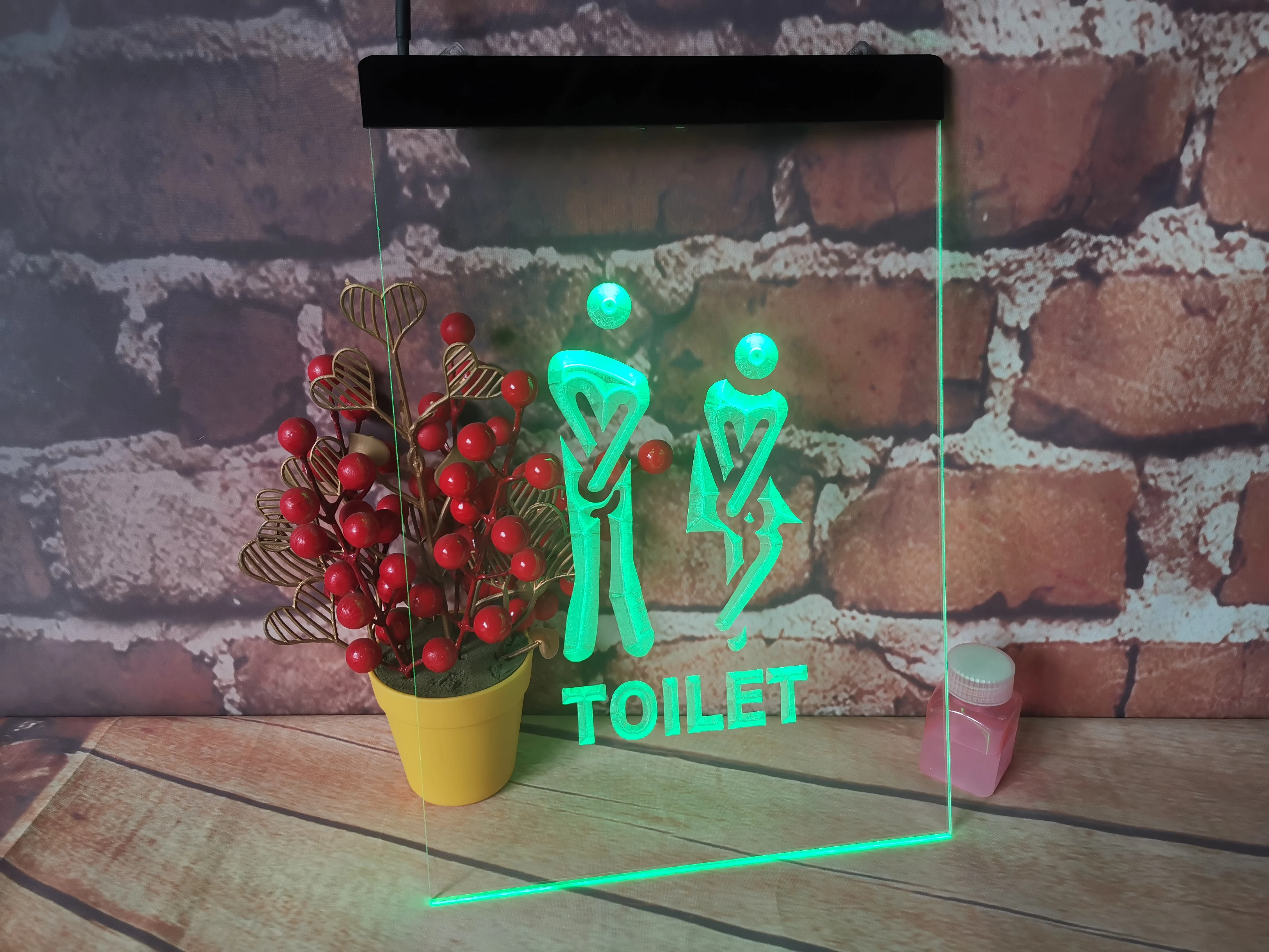 Забавный вход в туалет светодиодный светодиодная неоновая вывеска домашний