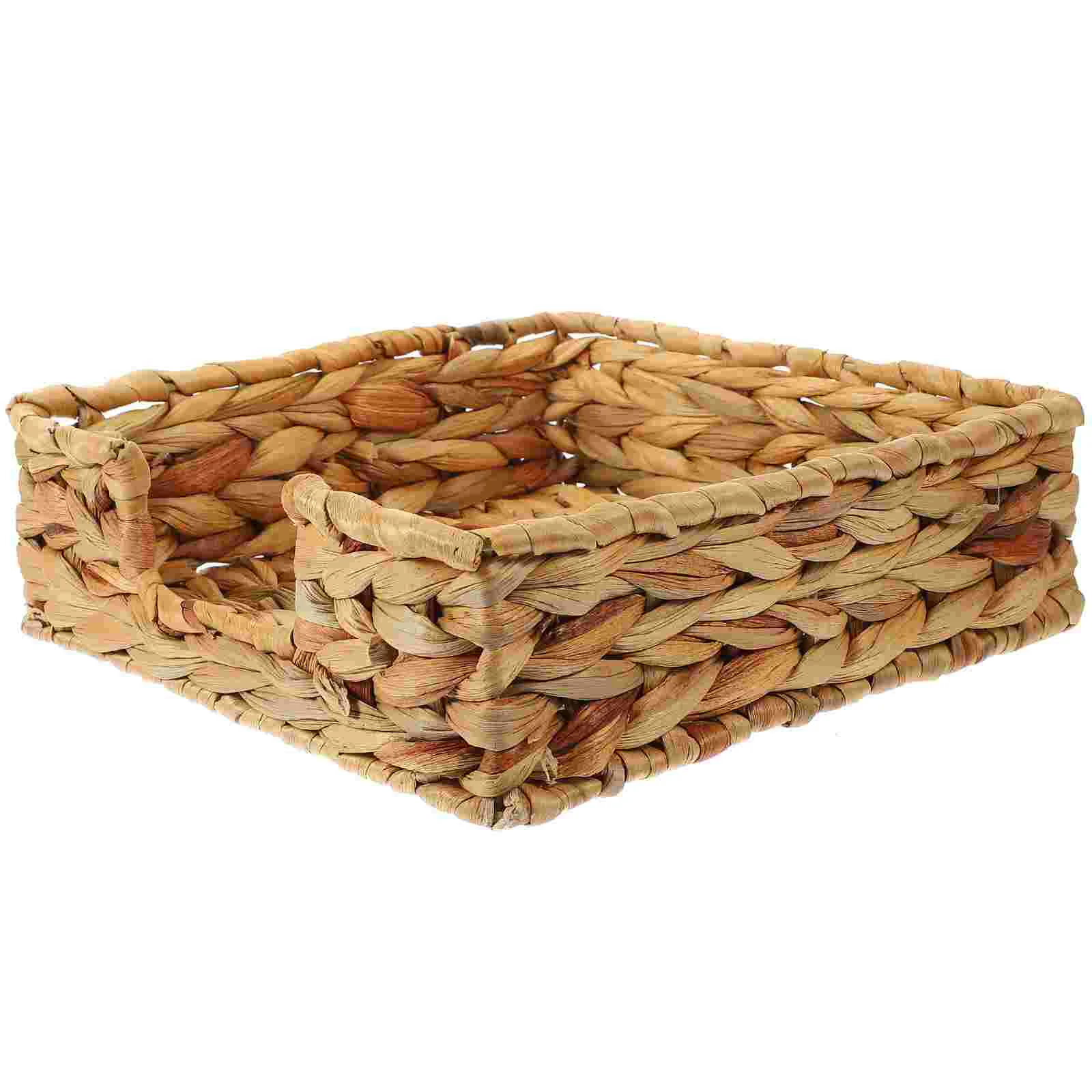 

Basket Storage Holder Woven Wicker Tray Napkin Towel Rattan Baskets Bin Box Tissue Bread Guest Hyacinth Candy Snack Paper