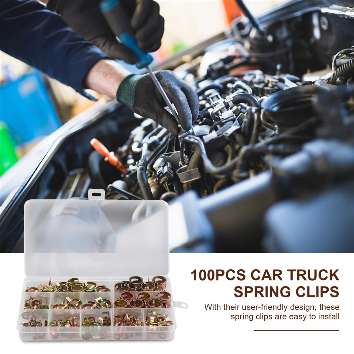 100 шт. пружинные зажимы для автомобиля грузовика мазута воды зажим шланга трубки