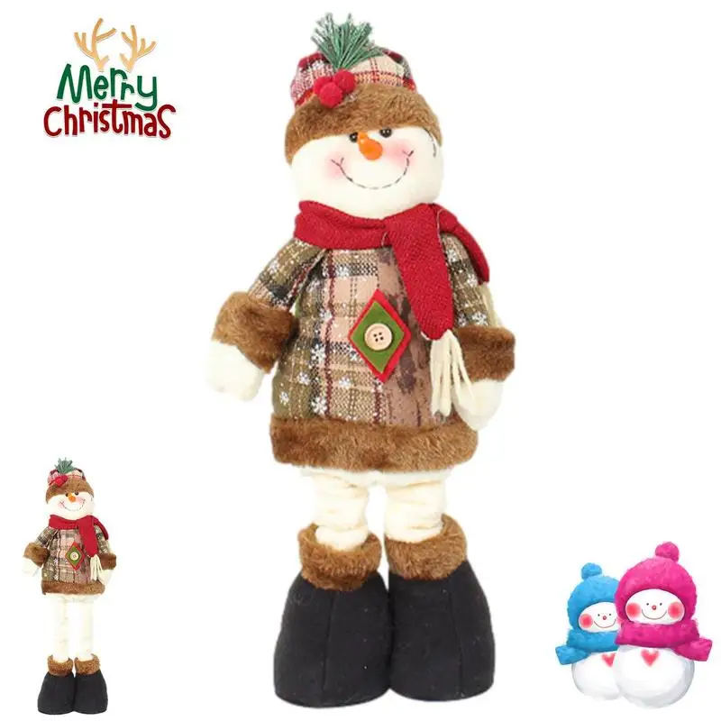 

Рождественская кукла, рождественские фигурки, плюшевые куклы Санта-Клаус, снеговик с телескопической длиной, подарки для детей на Новый год...