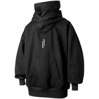 mens and womens autumn and winter high collar hoodie original brand super fire loose solid color long sleeve pullover hoodie