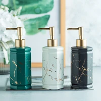 light luxury hand sanitizer ceramic empty bottle lotion bottle high grade bath dew repackaging press bottle of shampoo
