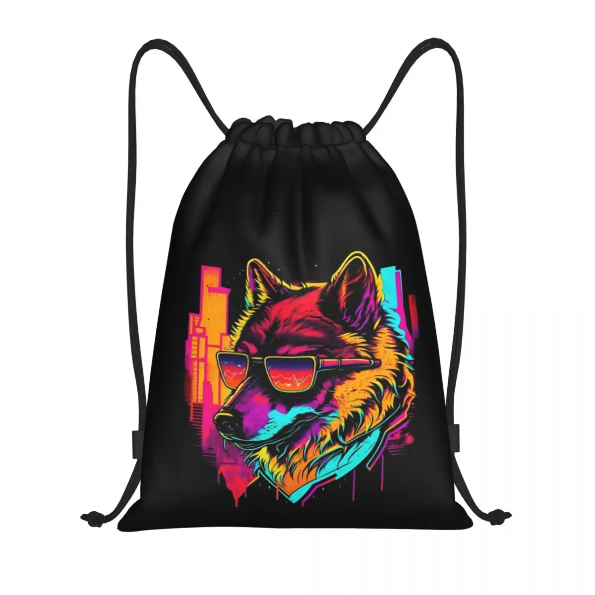 

Drawstring Bags Gym Bag Russian Gangster Wolf Nu Pogodi 4 Secure Graphic Backpack Knapsack drawstring design Funny Vintage