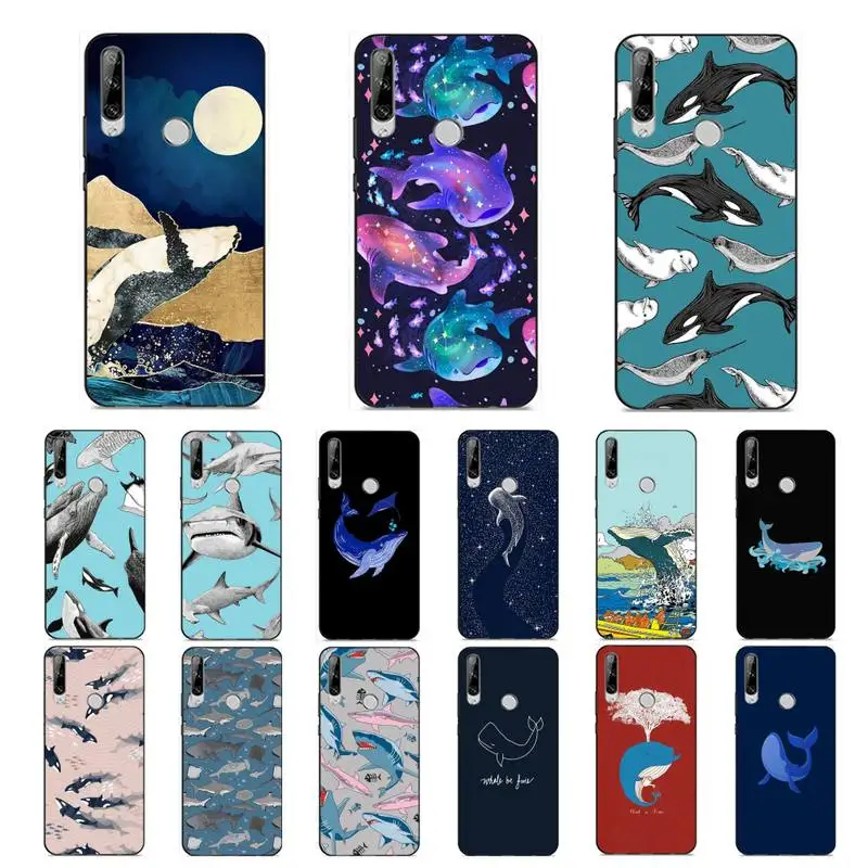 

MaiYaCa Ocean Big Fish Whale Phone Case for Huawei Y 6 9 7 5 8s prime 2019 2018 enjoy 7 plus