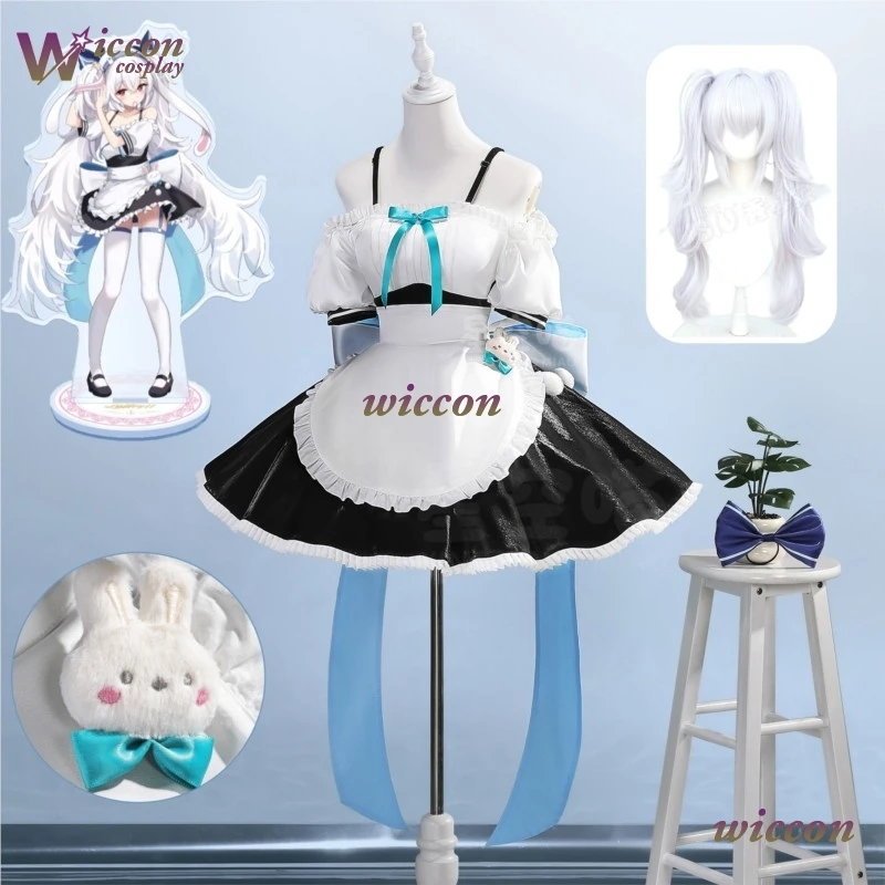 Фото WuHu Game Azur Lane USS Laffey Косплей Костюм Платье Горничной Платье Лолиты Laffey Косплей Парик Женщины Девушки Хэллоуин Вечеринка Ролевая Игра №3