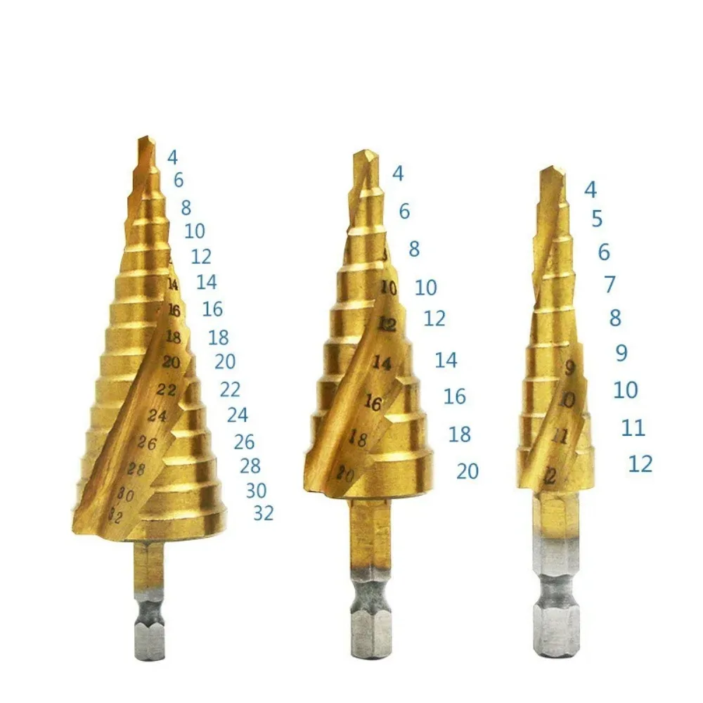 Набор ступенчатых Сверл из быстрорежущей стали с титановым покрытием для работ