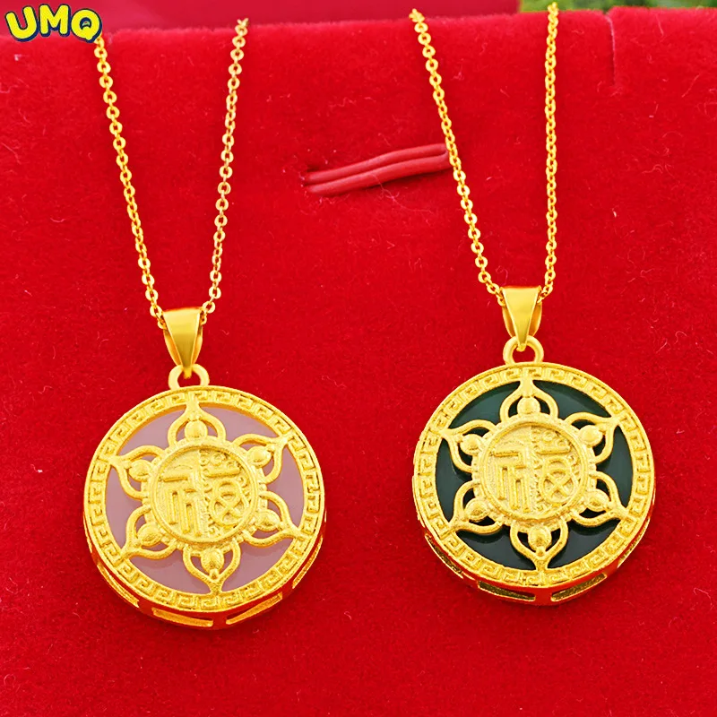 

Hi 2pcs/lot Court Style Retro Flower 24k Gold Pendant Necklace for Party Jewelry with Chain Choker Birthday Gift Girl Swearter