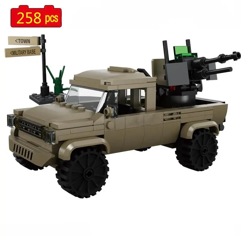 

Military Series WW2 Mini Wheeled Reconnaissance Armored Vehicle DIY Model Soldier Building Blocks Toys Gifts