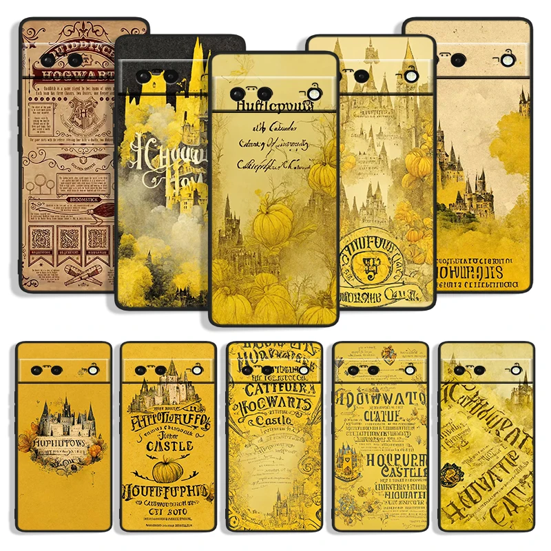 

Art Ring Potters Wand Shockproof Cover for Google Pixel 7 6a 5 4 4A XL 5G Black Phone Case Shell Soft Fundas Coque