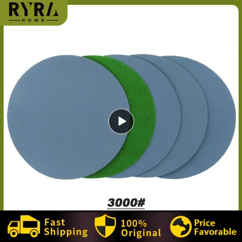 

5 Inch Sanding Paper Easy To Use Uniform Size Water Abrasive Paper Preferred Material Multicolor Tool 5 Colors Water Scrub Set