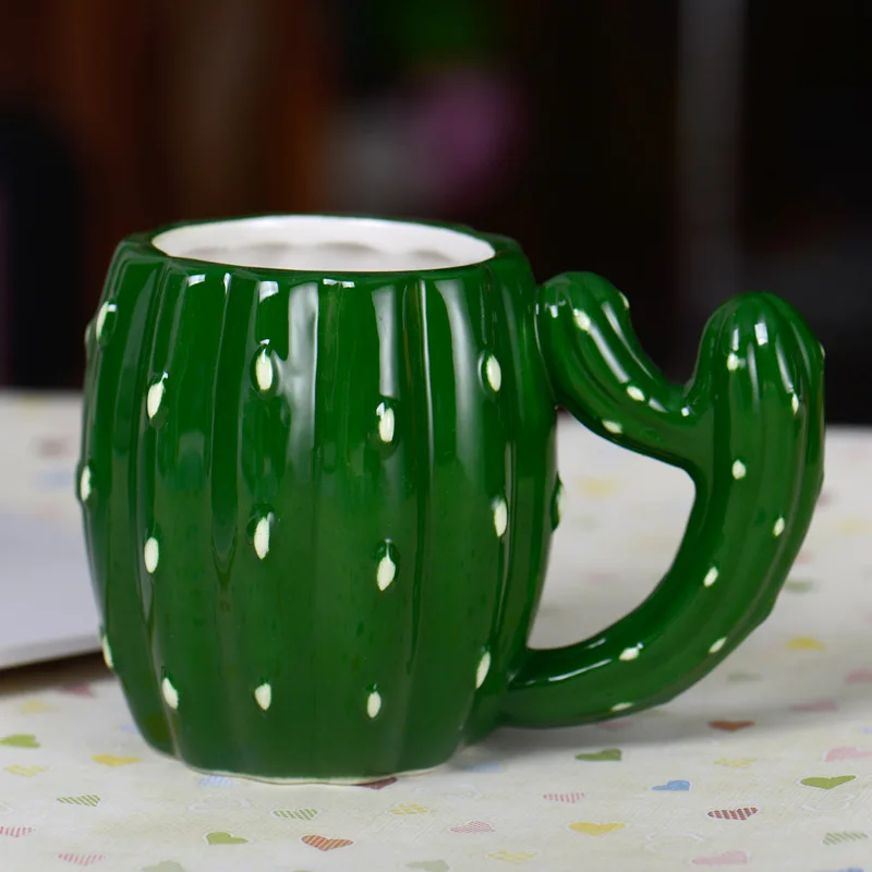 

Nordic Creative Cactus Ceramic Water Cup Mug Couple Gift Plant Modeling Creativity Mugs Coffee Cups