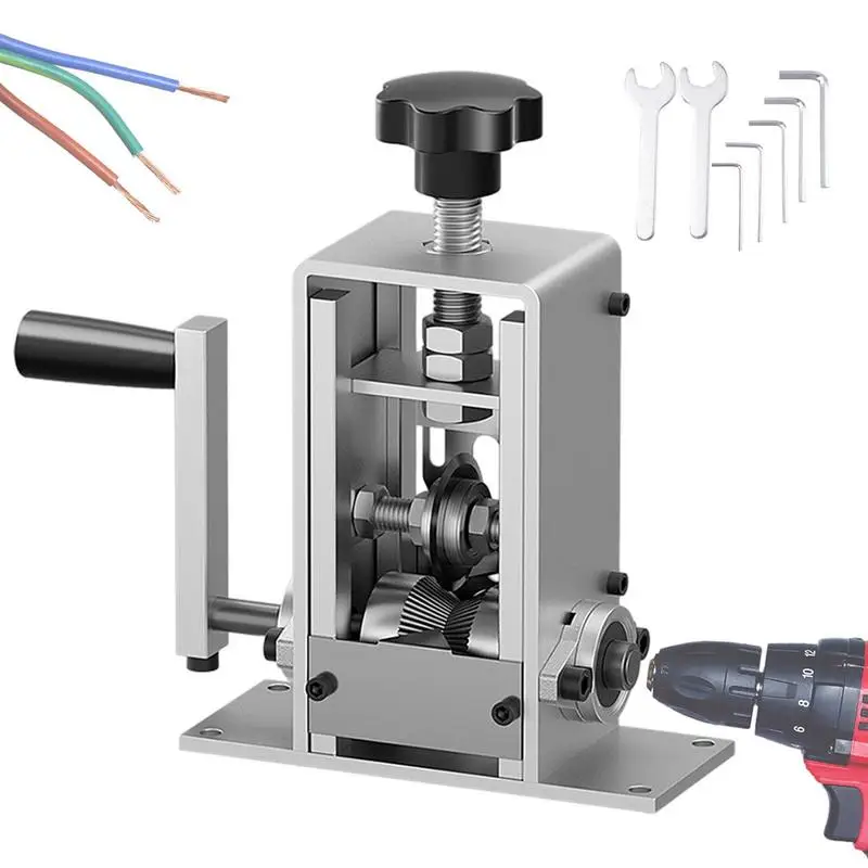 

Drill Powered Wire Stripper Wire Stripping Tool With Hand Crank Drill Powered Copper Wire Stripper Tool 2 In 1 Manual Or