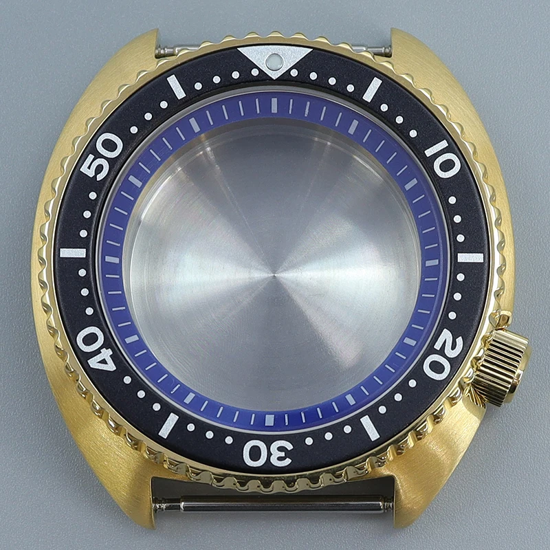 Золотой корпус часов 45 мм кольцо с сапфировым стеклом детали SKX для Big abalone Seiko NH35