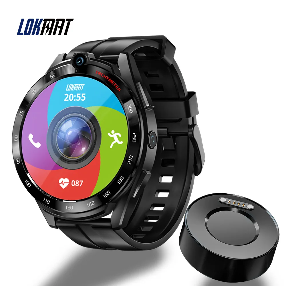 

LOKMAT APPLLP 4 PRO Smart Watch 1.6 Inches Android 11 Wifi GPS 6G+128G Men's Heart Rate Monitor Dual Camera Smartwatches 900mAH