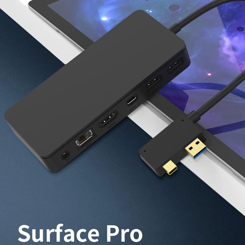 

Tablet PC laptop accessories RJ45 Mini DP USB HUB MST Dock HD for microsoft surface Pro3/4/5/6 laptop1/2 docking station HDMI