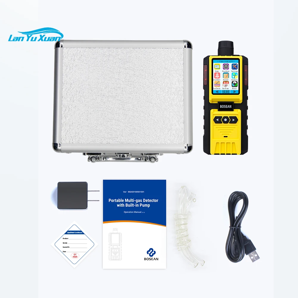 

Pumping Gas Detector Portable NH3 C2H4 0-100ppm Four Alarm methods explosion-proof Alarm detector