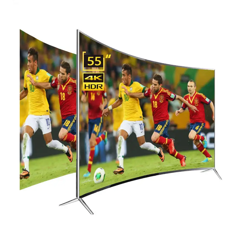 

49 55 65 75 дюймов, изогнутый телефон, экран для телевизора Ultra HD 4K, умный телефон