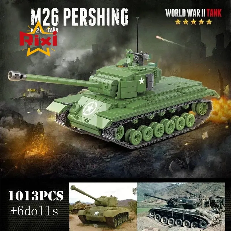 WW2 американские военные танки строительные блоки Sherman Pershing Tank армия кубики MOC