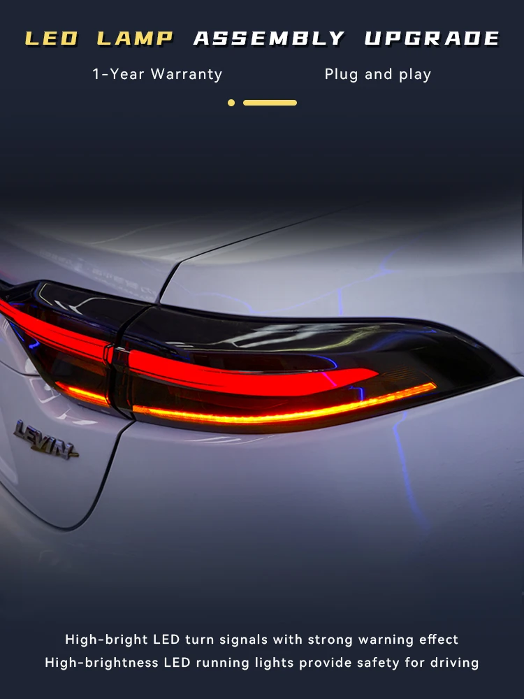 Задние фонари для Toyota Corolla 2019-2023 задний фонарь DRL указатель поворота светодиодные