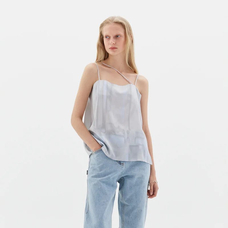 

Новинка весна-лето 2023, женский ремешок с принтом сине-серого цвета