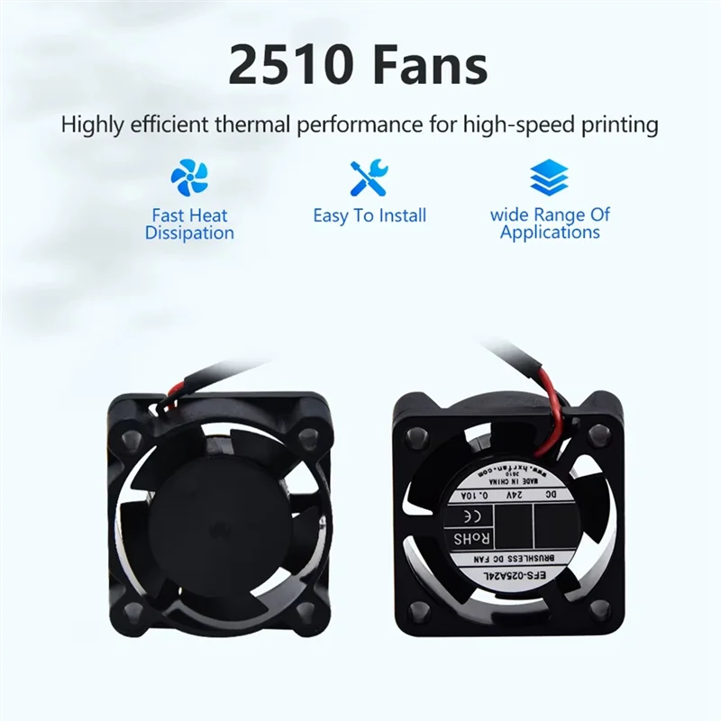 Фото Superior-Ball Bearing 2510 Fan For Ender 3 V3 SE Brushless Cooling Fan 3D Printer Hotend Axial Cooling Fan №4