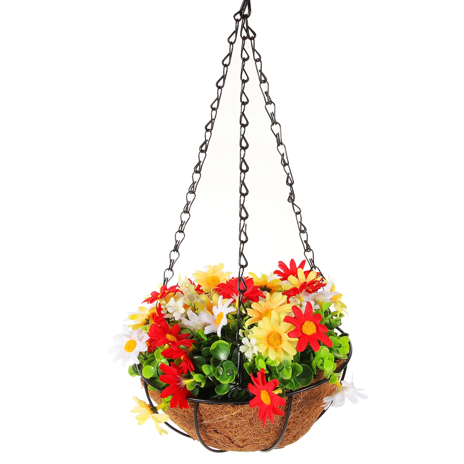 

Garden Hanging Baskets Artificial Flower Outdoor Plants Wall Mounted Planters Pots Indoor Flowerpot Pendant Lining Chain