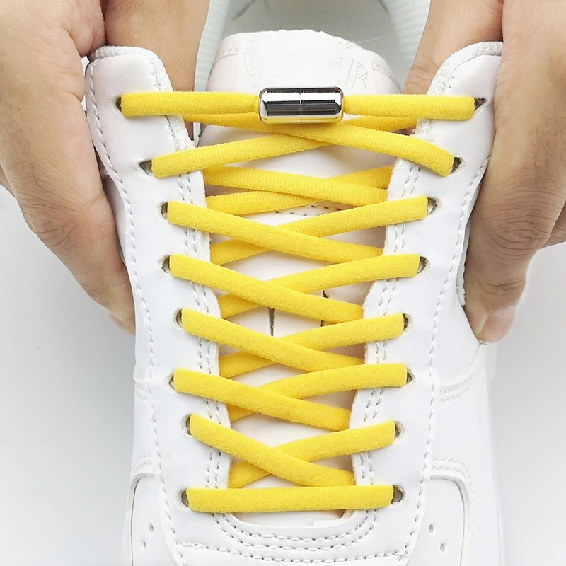 

Elastic Shoelaces Semicircle Shoe Laces For Kids Adult Sneakers Shoelace Quick Lazy Metal Lock Laces Shoe Strings Dropshiping