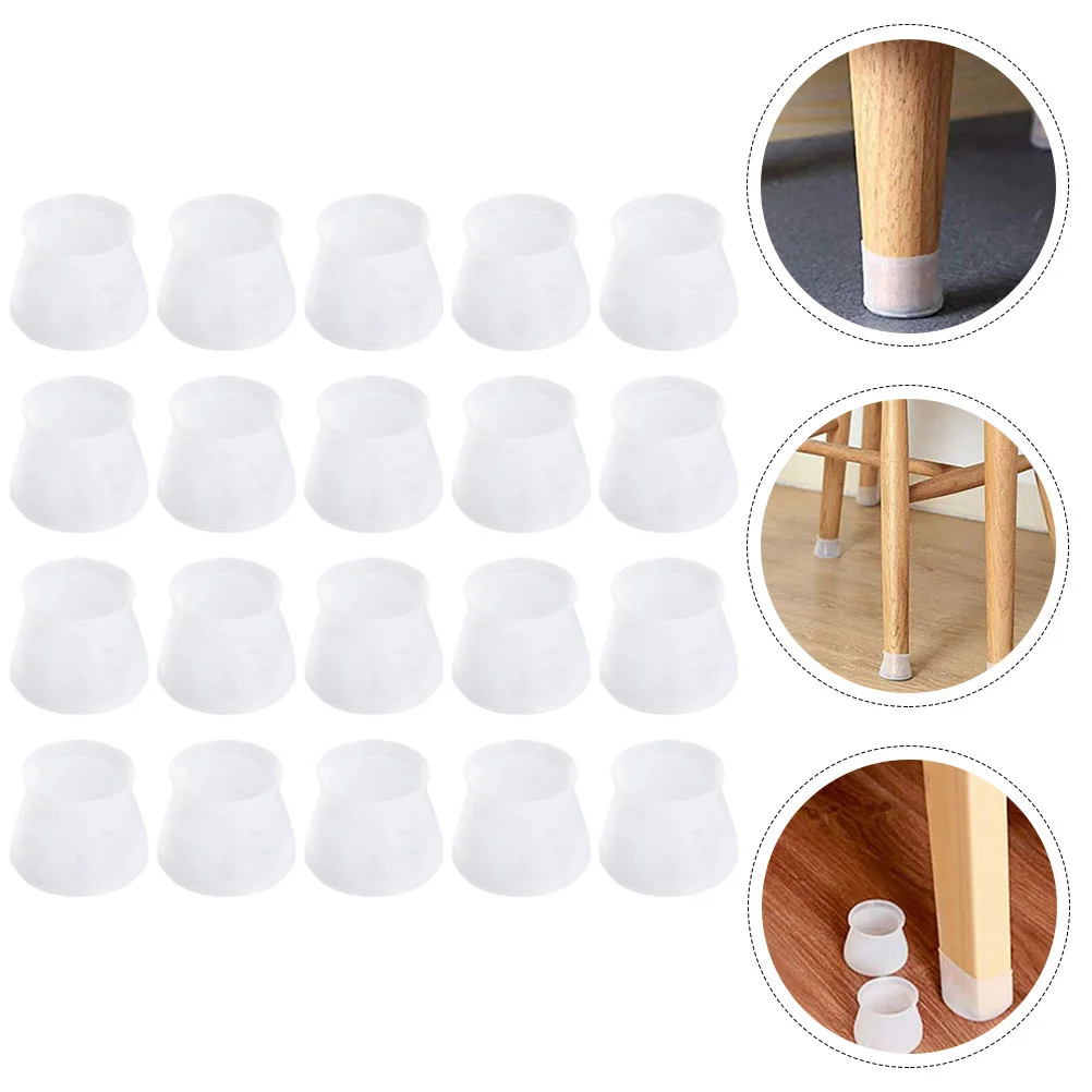 

60 Pcs Table Chair Foot Cover Leg Protectors For Hardwood Floors Chairs Tray Household Items Furniture Durable Pads Mat Feet