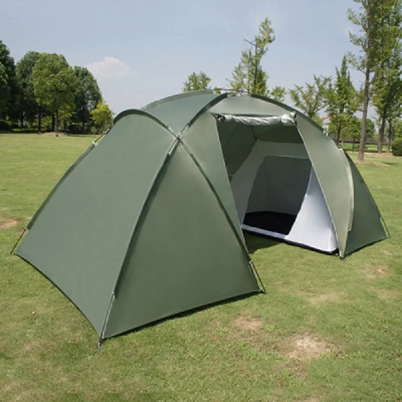 

Двухслойная водонепроницаемая палатка на 4-6 человек, большая палатка с двумя спальнями для походов, семейвечерние, путешествий, рыбалки, 3 ц...