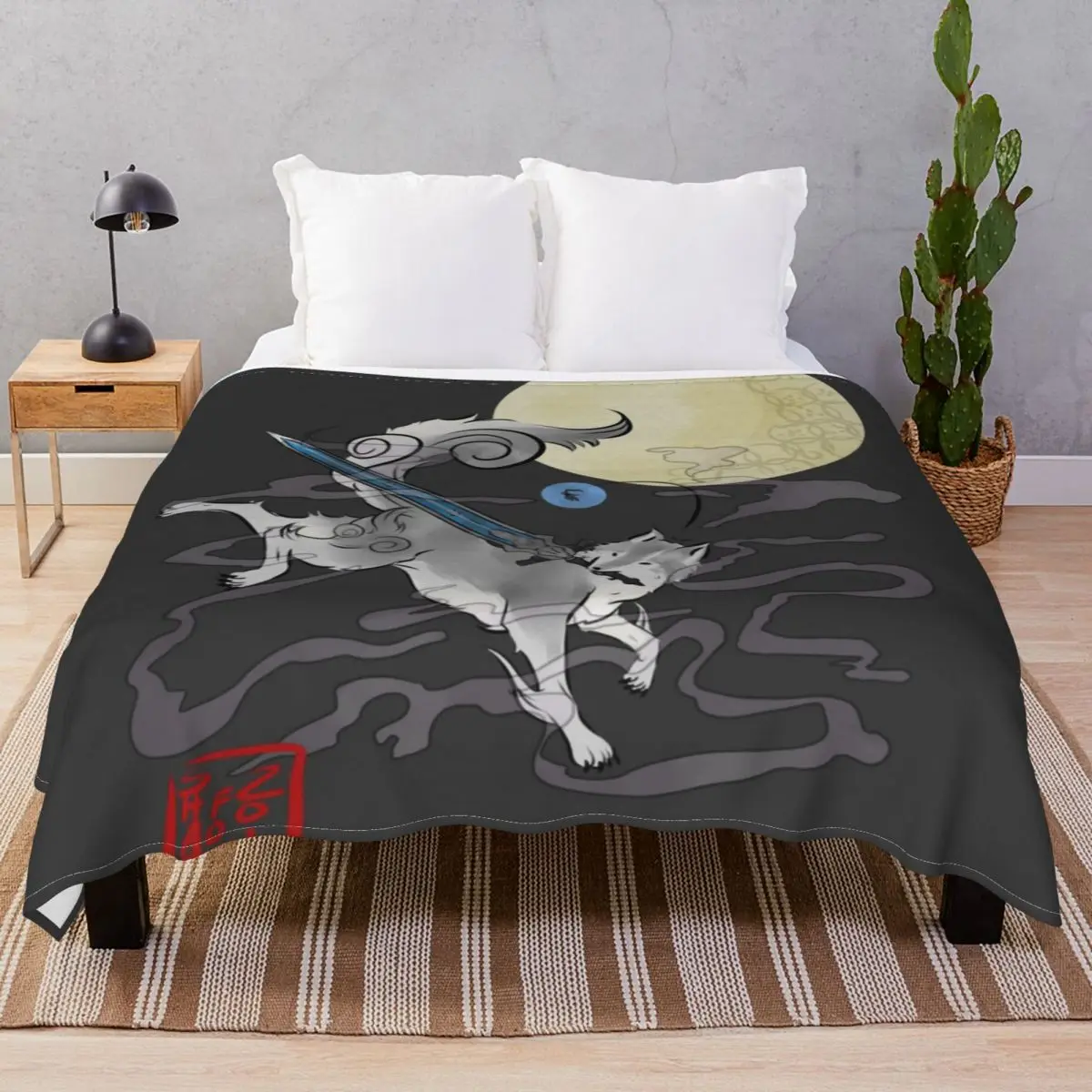 The Great Grey Wolf Sifkami Blankets Fleece Plush Print Comfortable Throw Blanket for Bed Home Couch Camp Cinema