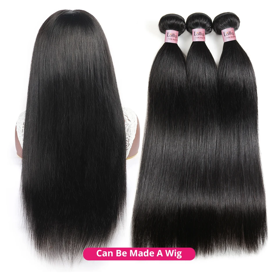 Lolly 28 30 дюймов Пряди 3/4 прямые пряди человеческие волосы бразильские плетение Remy