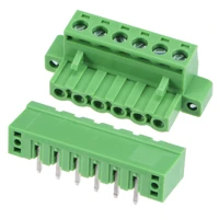 uxcell pcb mount screw terminal block 5 08mm pitch 6 pin 10a plug in for electrical instruments 5 set