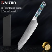 xituo professional kiritsuke knife 67 layers damascus steel abalone shell handle ultra sharp kitchen chef cutting cleaver knives
