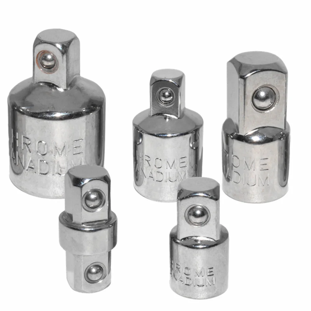 

5pcs/Set 1/2 3/8 1/4 Drive Wrench Socket Adapter Chrome Vanadium Spanner Converter Reducer Set Craftsman Hand Repair Tools Hot
