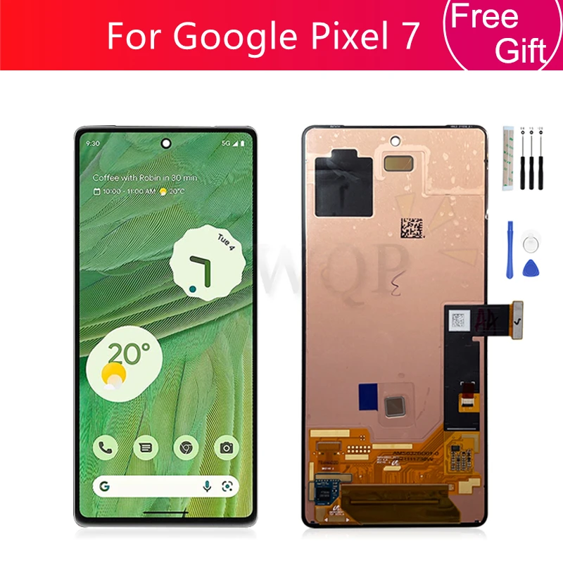 

ЖК-дисплей AMOLED для Google Pixel 7, дисплей с рамкой GVU6C, GQML3, запасные части для ремонта, 6,3 дюйма