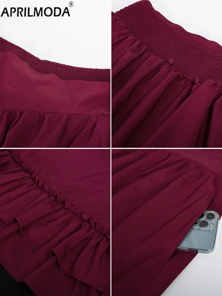 Многослойная юбка трапециевидной формы с высокой талией цвет в ассортименте