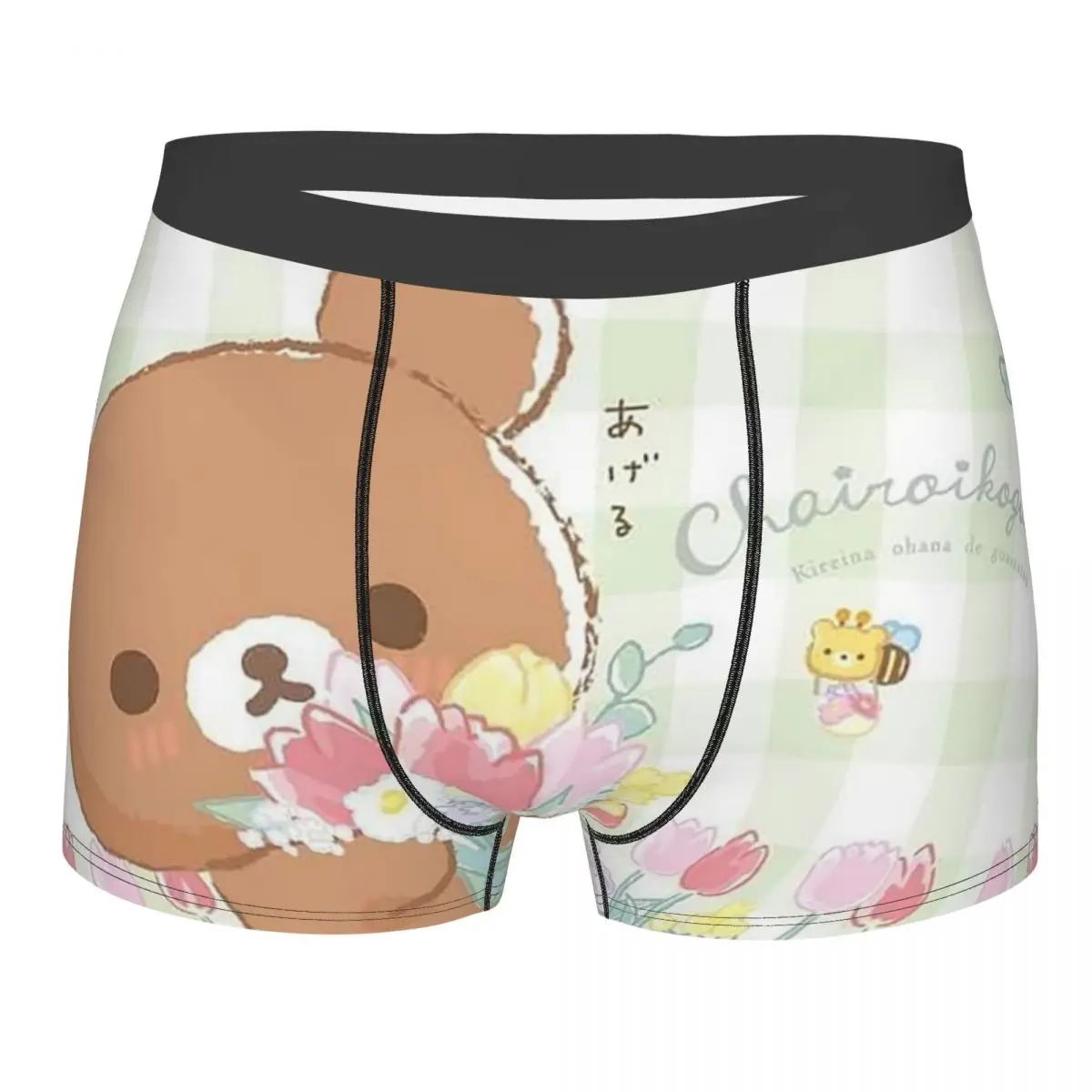 

Rilakkuma Bear Flowers Underpants Breathbale Panties Men's Underwear Comfortable Shorts Boxer Briefs