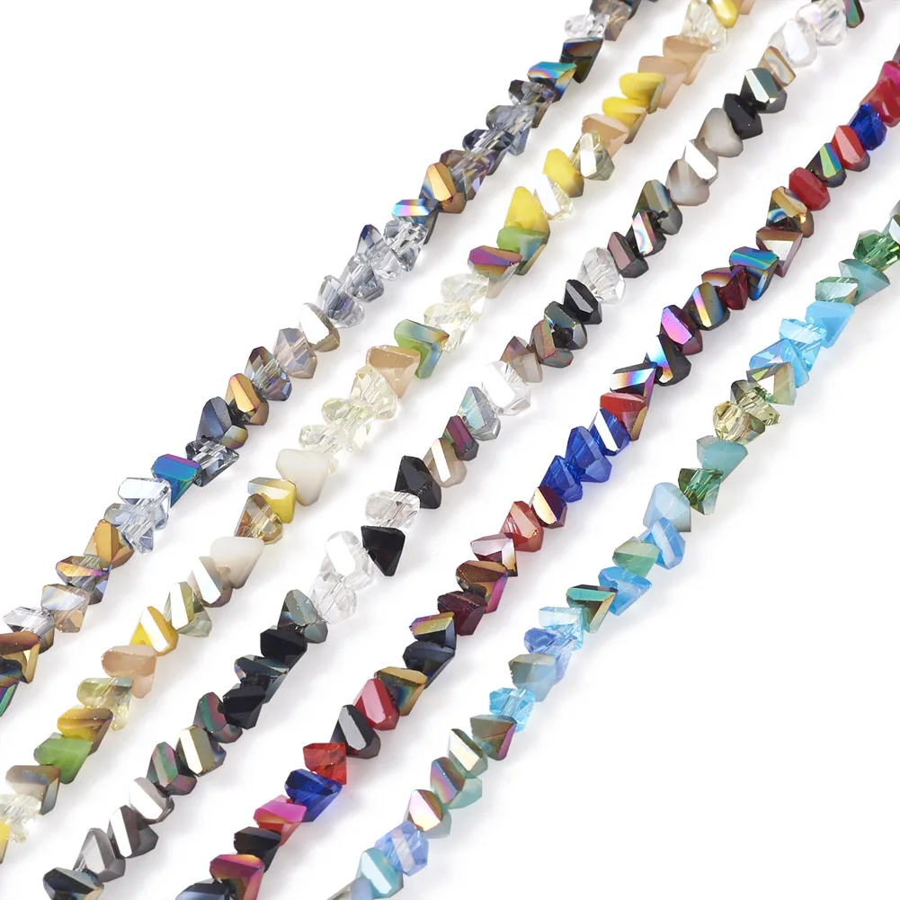 

Kissitty 5 Strands 3*4mm Mixed Color Electroplate Glass Beads Strands For Jewelry Making DIY Female Bracelet Necklace Jewelry