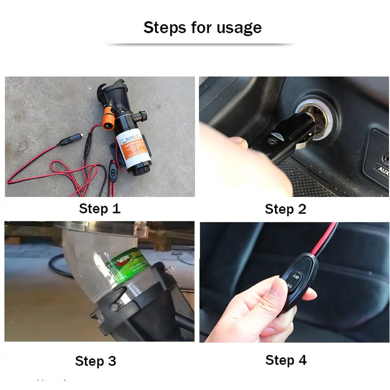 Сифонная помпа SEAFLO серии 02, 45 л/мин, для туалета, водонагревателя, яхты, автомобиля на 12В/24В.