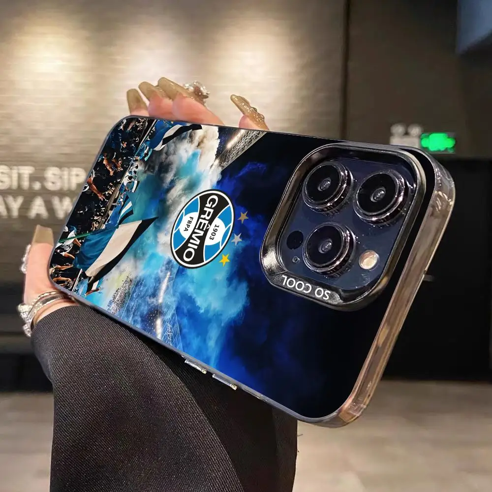 Mobile FC Brazil Phone Case for iPhone 16 15 14 13 12 11 X XR XS 8 7 Pro Max Plus Colored Translucent Cellphone Cover Smartphone